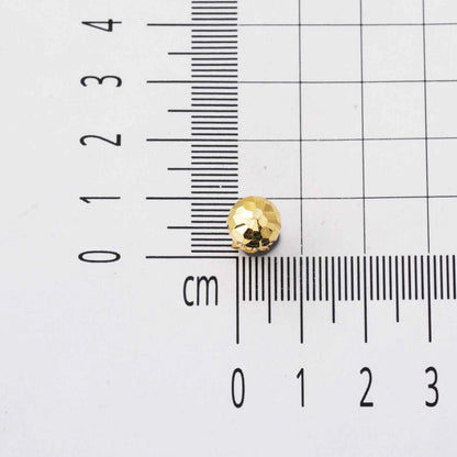 14K Yellow Gold Disco Ball Pin Earrings