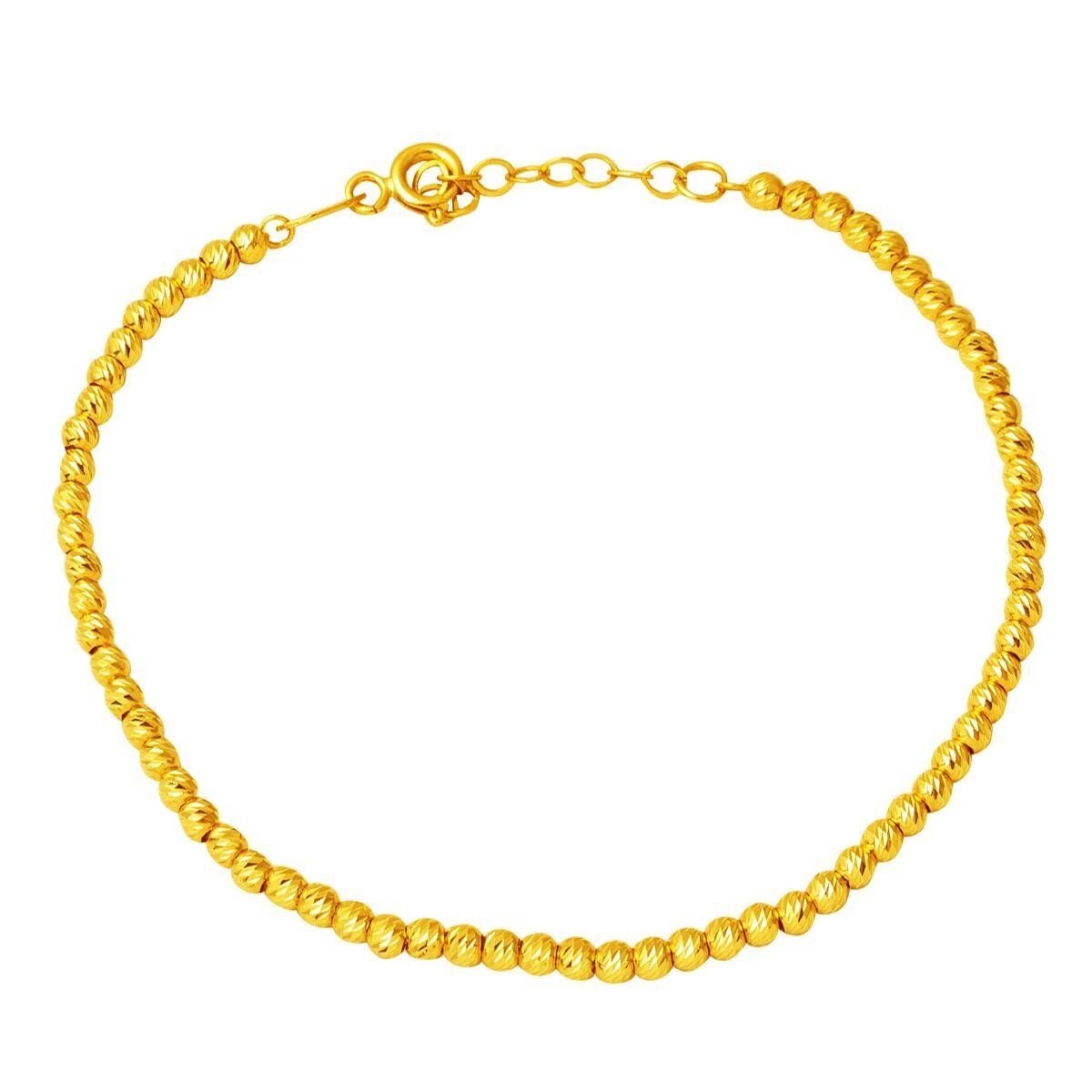 22K Yellow Gold Stacked Ball Bracelet