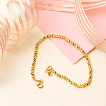 22K Yellow Gold Stacked Ball Bracelet