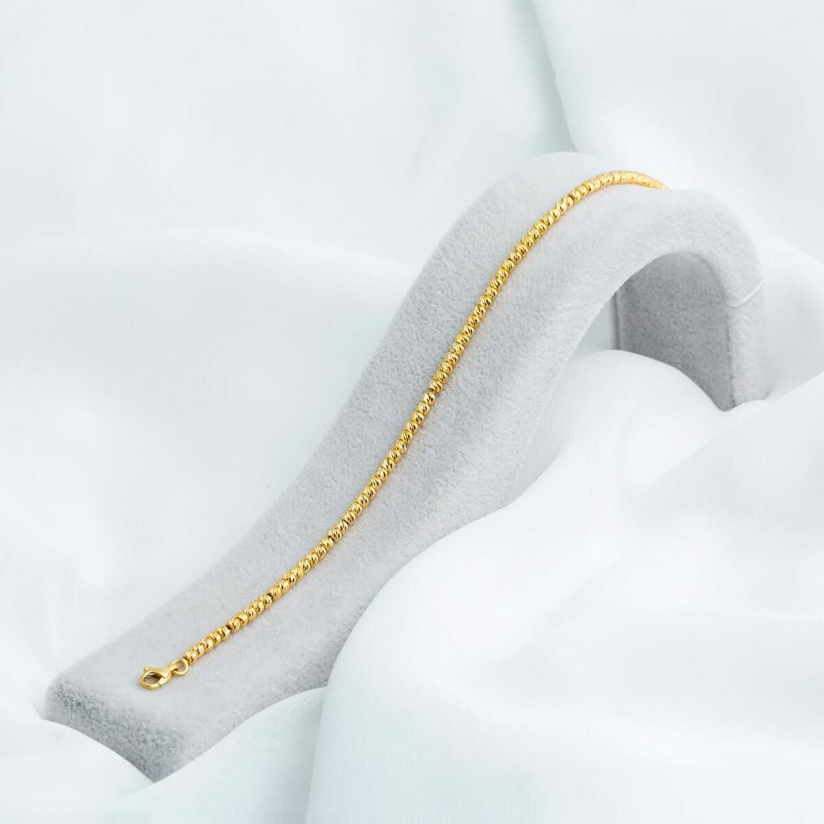 22K Yellow Gold Stacked Ball Bracelet