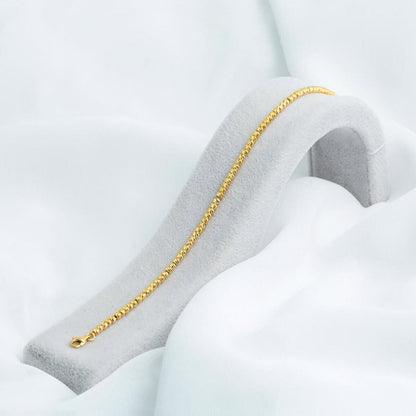 22K Yellow Gold Stacked Ball Bracelet