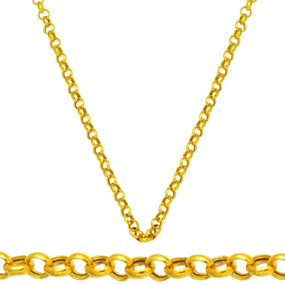 22K Yellow Gold Rolo Hoop Chain 50 cm (7.25 g)
