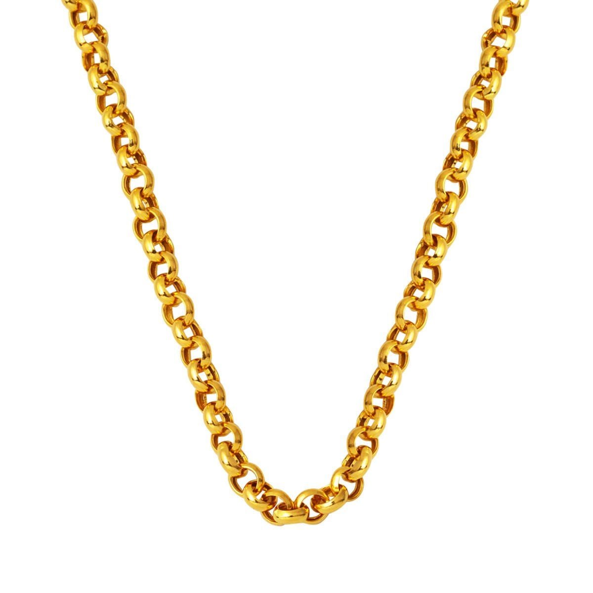 22K Yellow Gold Rolo Chain 45 cm