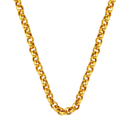 22K Yellow Gold Rolo Chain 45 cm