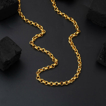 22K Yellow Gold Rolo Chain 45 cm