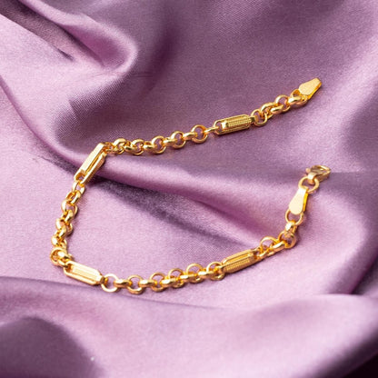 22K Yellow Gold Rolo Chain Bracelet