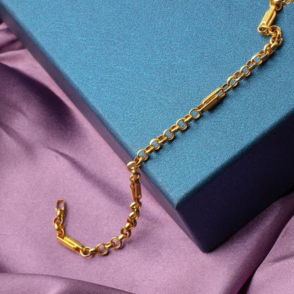 22K Yellow Gold Rolo Chain Bracelet