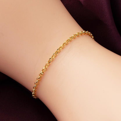 14K Yellow Gold Rolo Chain Bracelet