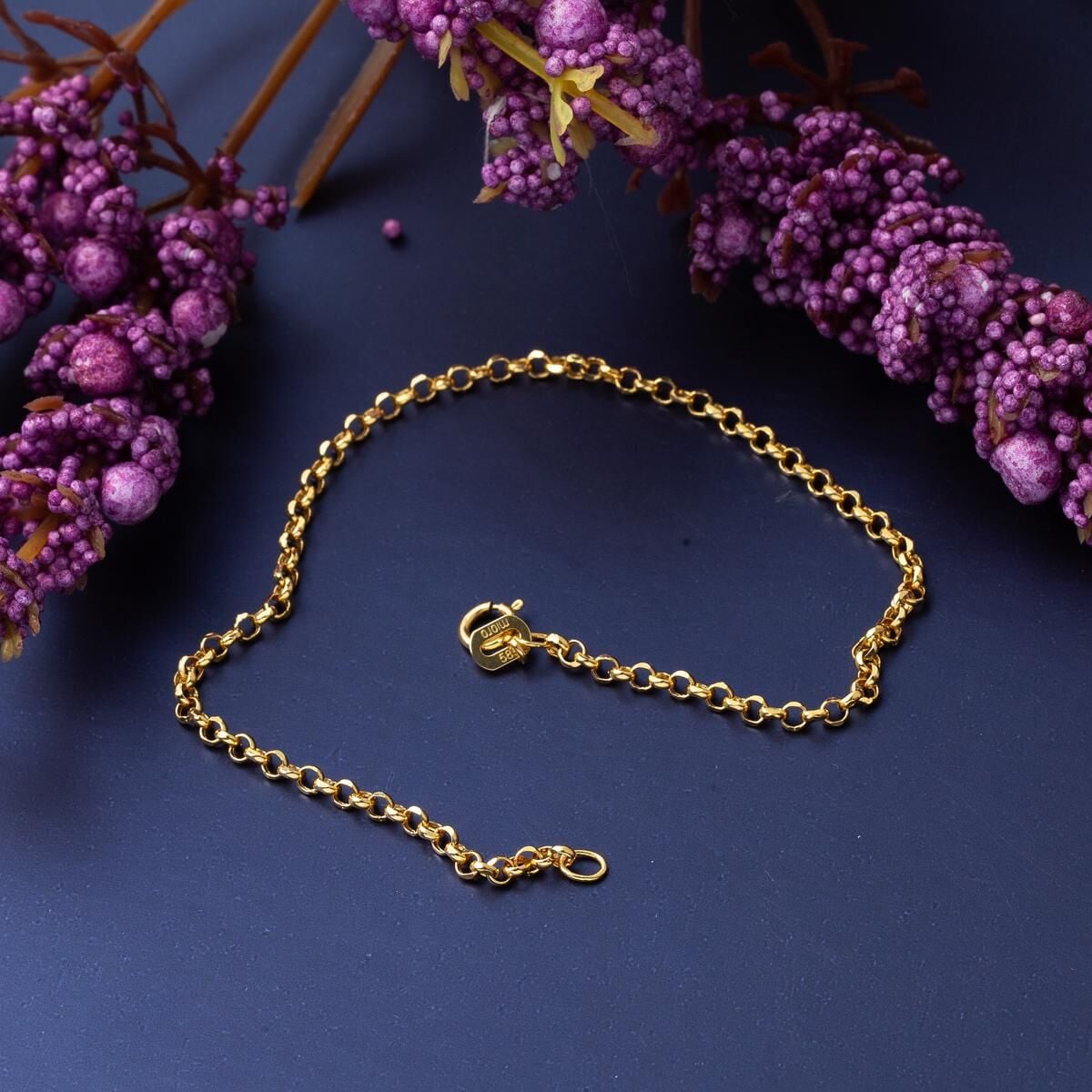 14K Yellow Gold Rolo Chain Bracelet