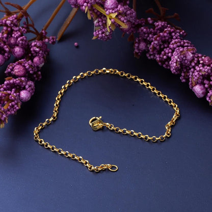 14K Yellow Gold Rolo Chain Bracelet