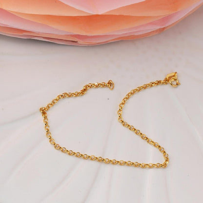 14K Yellow Gold Rolo Chain Bracelet
