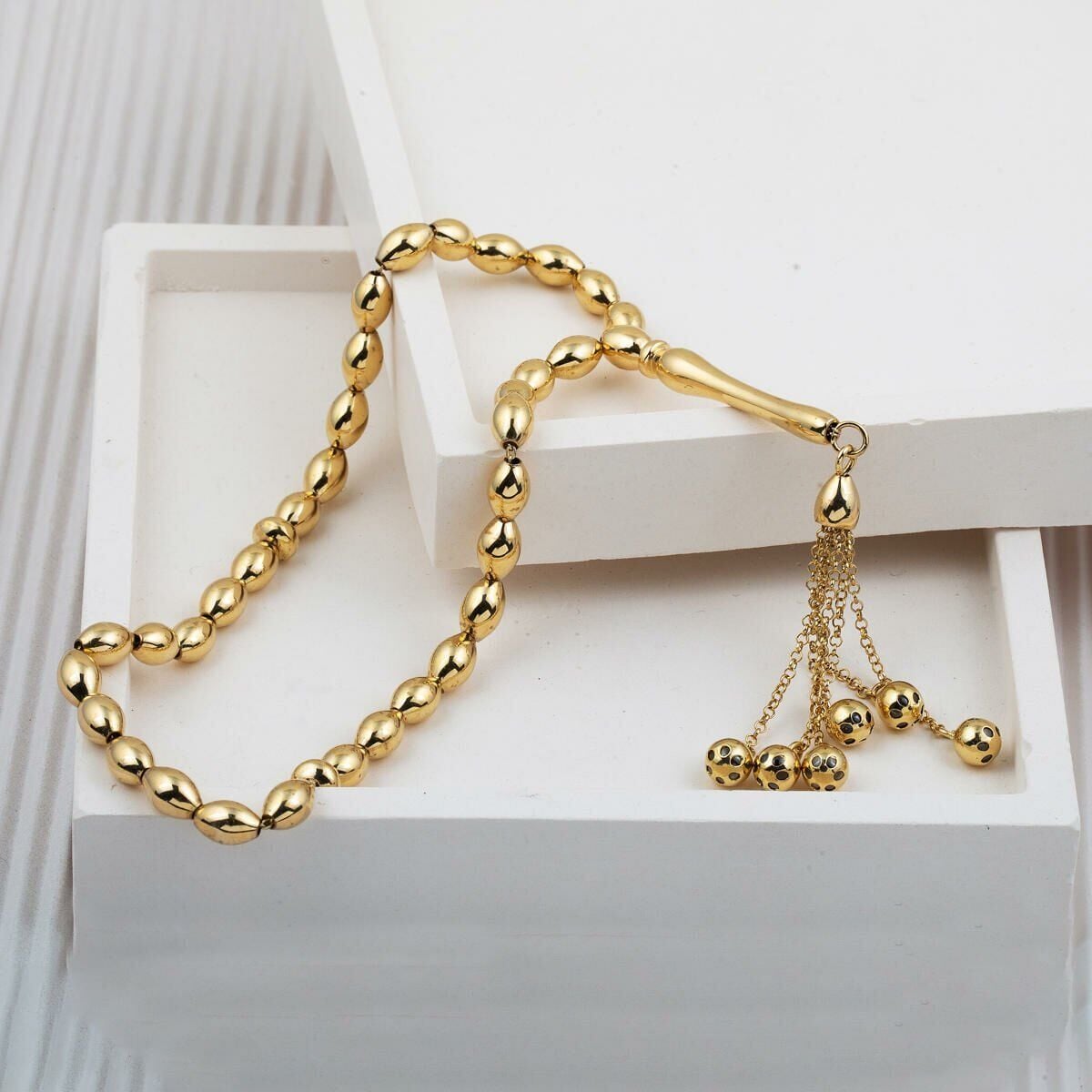 14K Yellow Gold Eastern Bey Prayer Beads