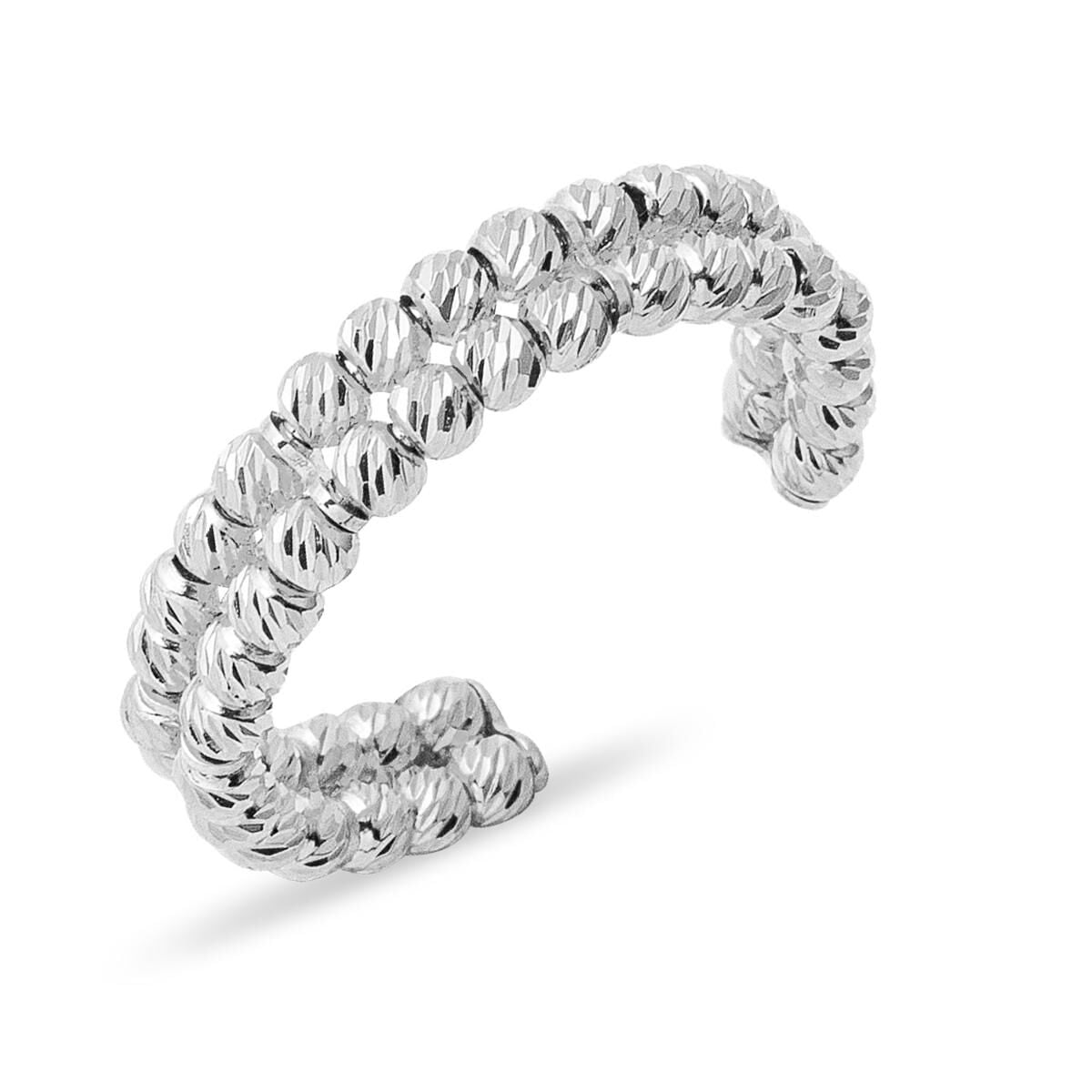 14K White Gold Bead Ring (3.1 g)