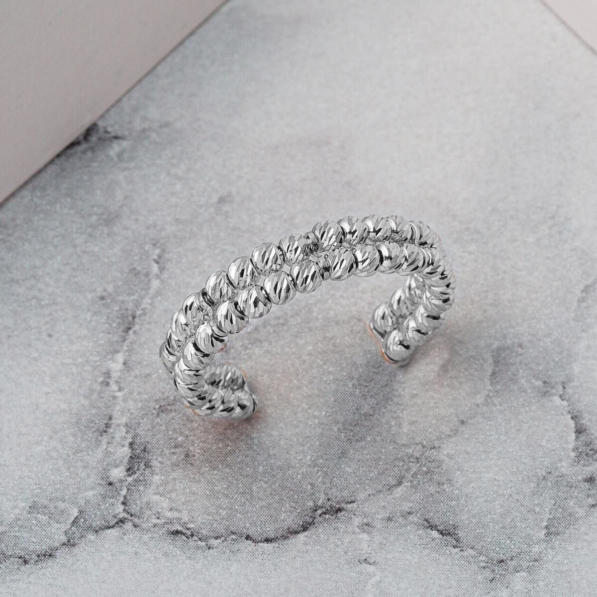 14K White Gold Bead Ring (3.1 g)
