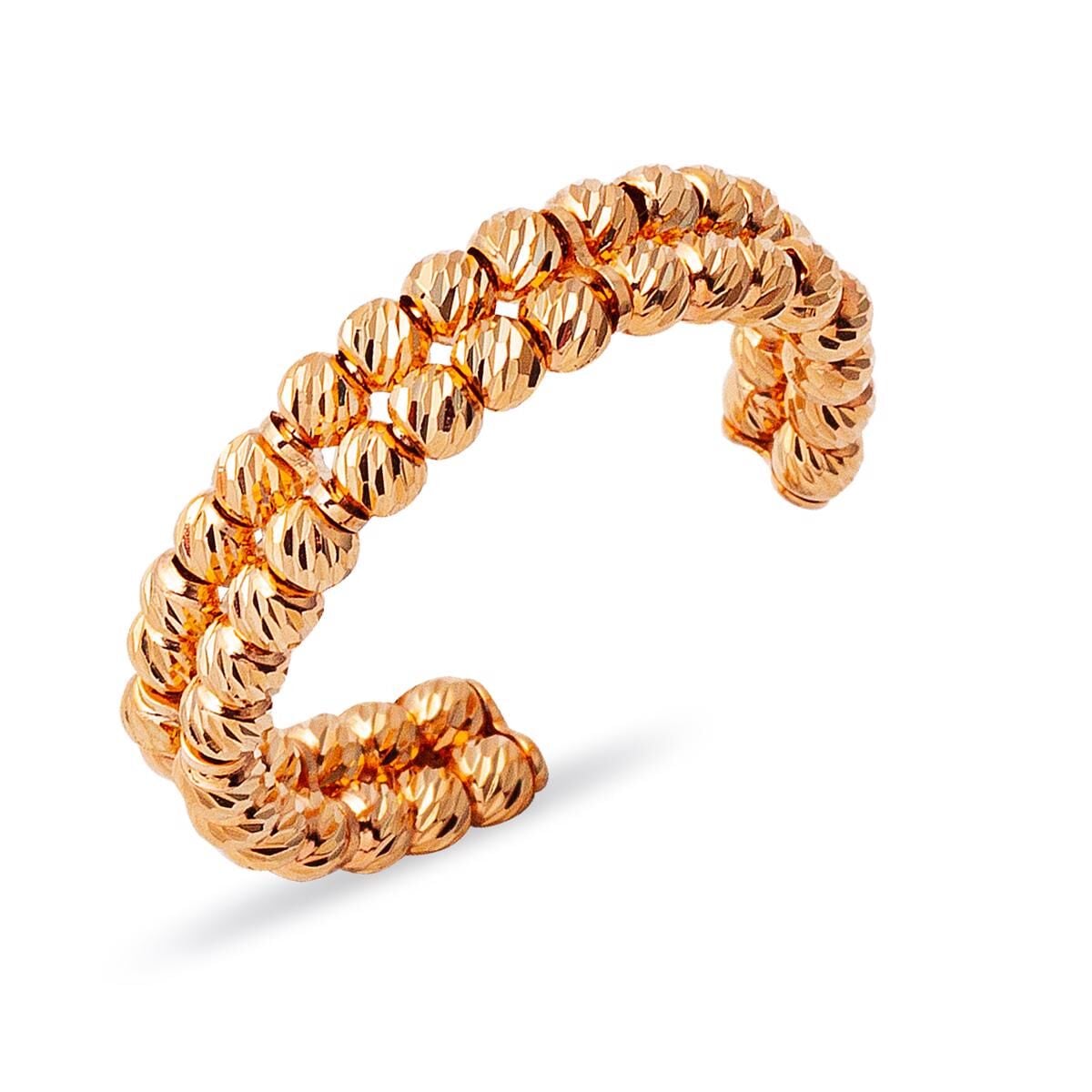 14K Rose Gold Bead Ring