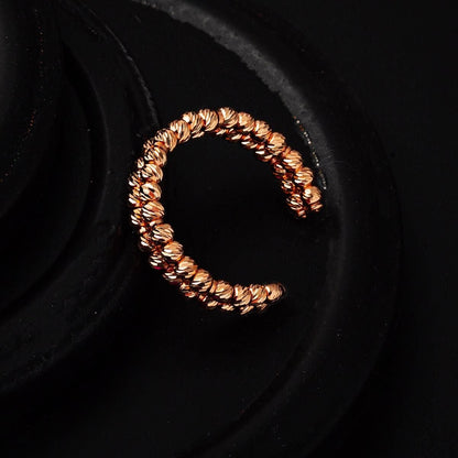 14K Rose Gold Bead Ring