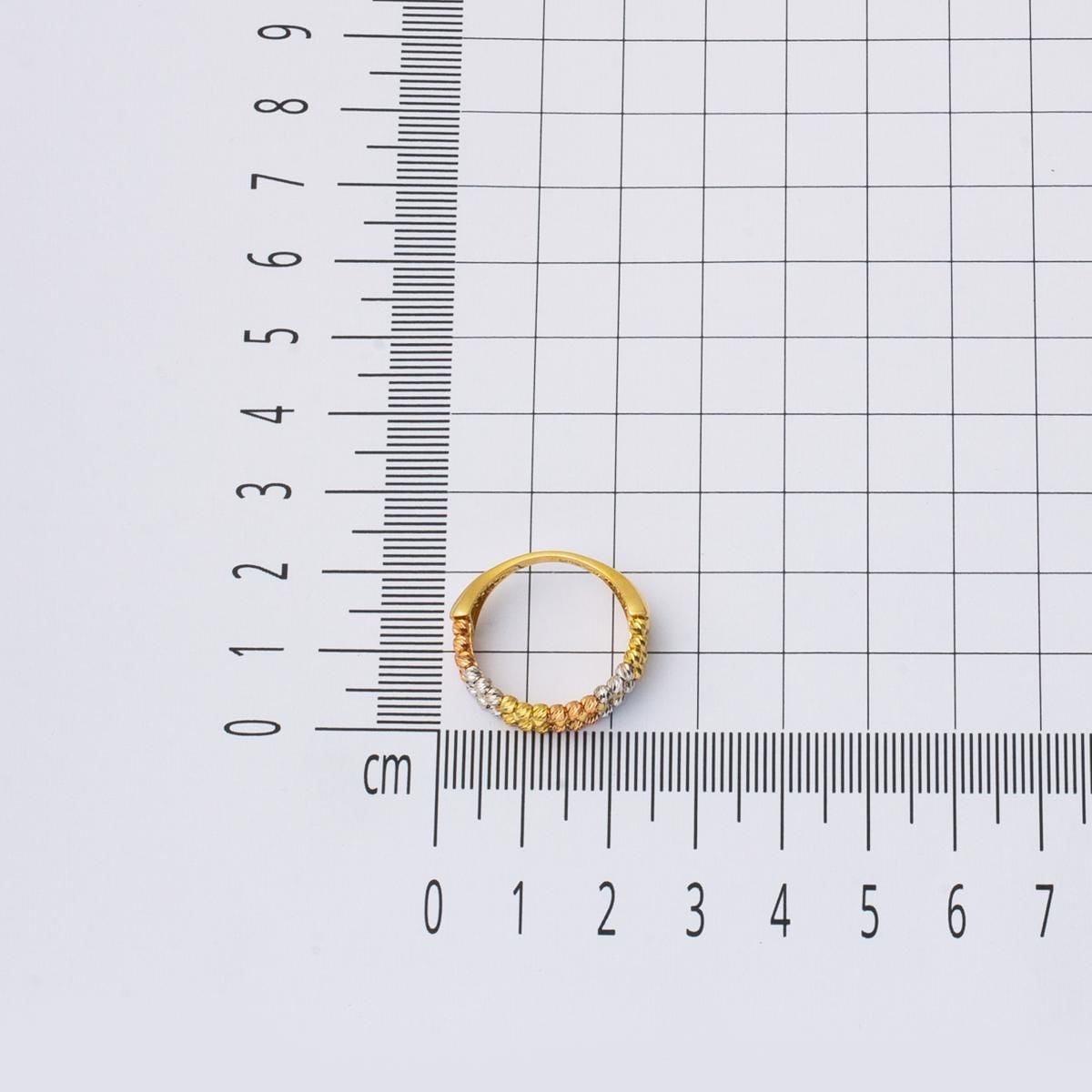 14K Yellow Gold Bead Curb Ring