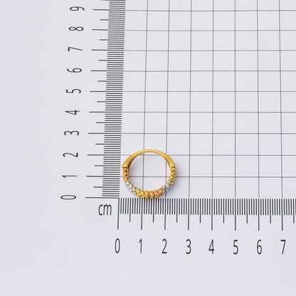 14K Yellow Gold Bead Curb Ring