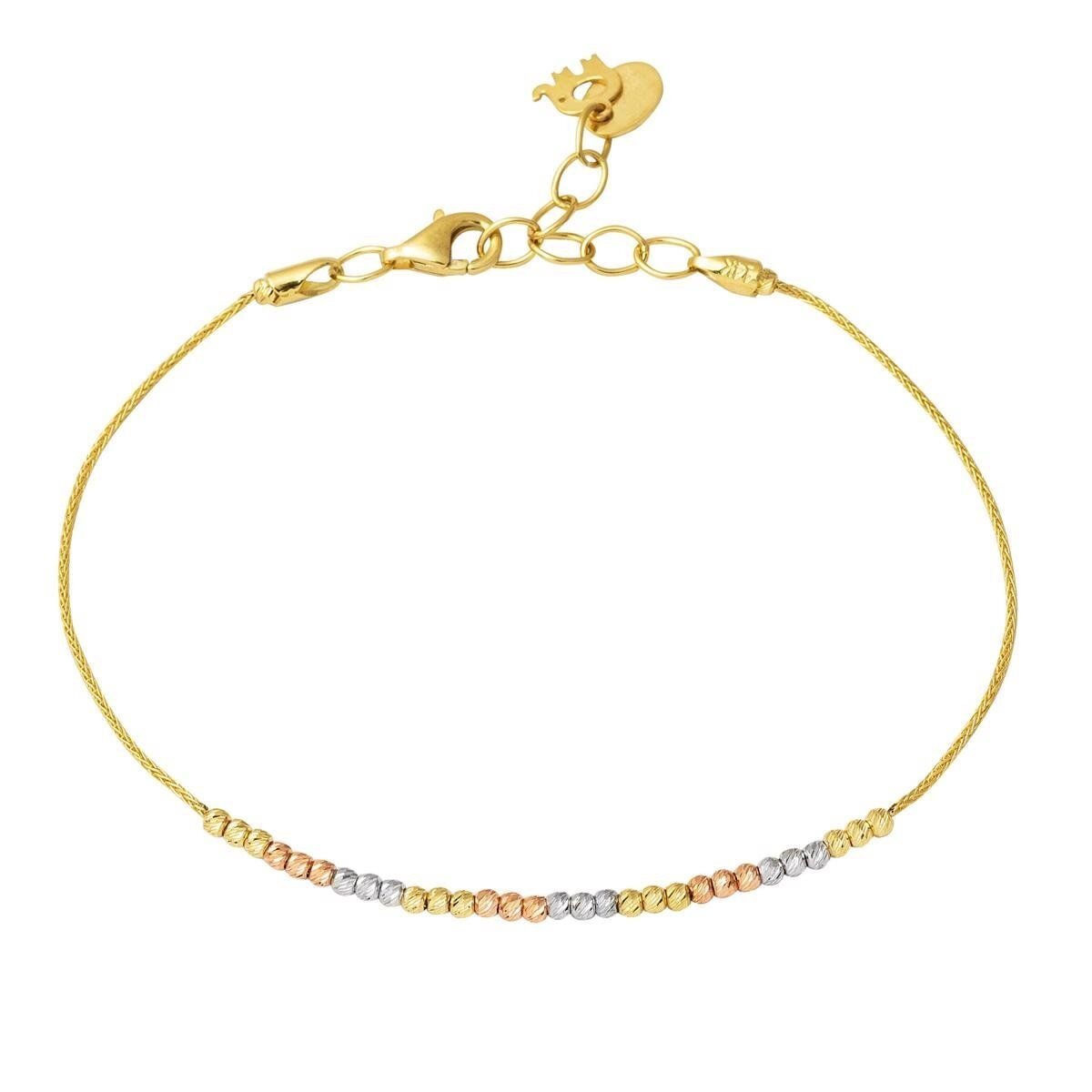14K Yellow Gold Bead Ball Jewelry Set