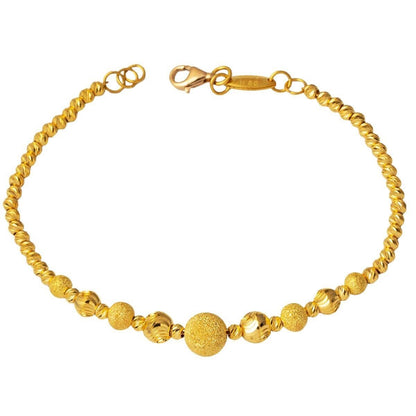 22K Yellow Gold Gold Bead Bead Bracelet