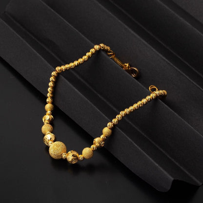 22K Yellow Gold Gold Bead Bead Bracelet