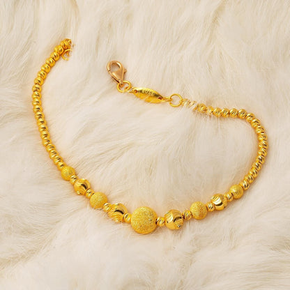 22K Yellow Gold Gold Bead Bead Bracelet