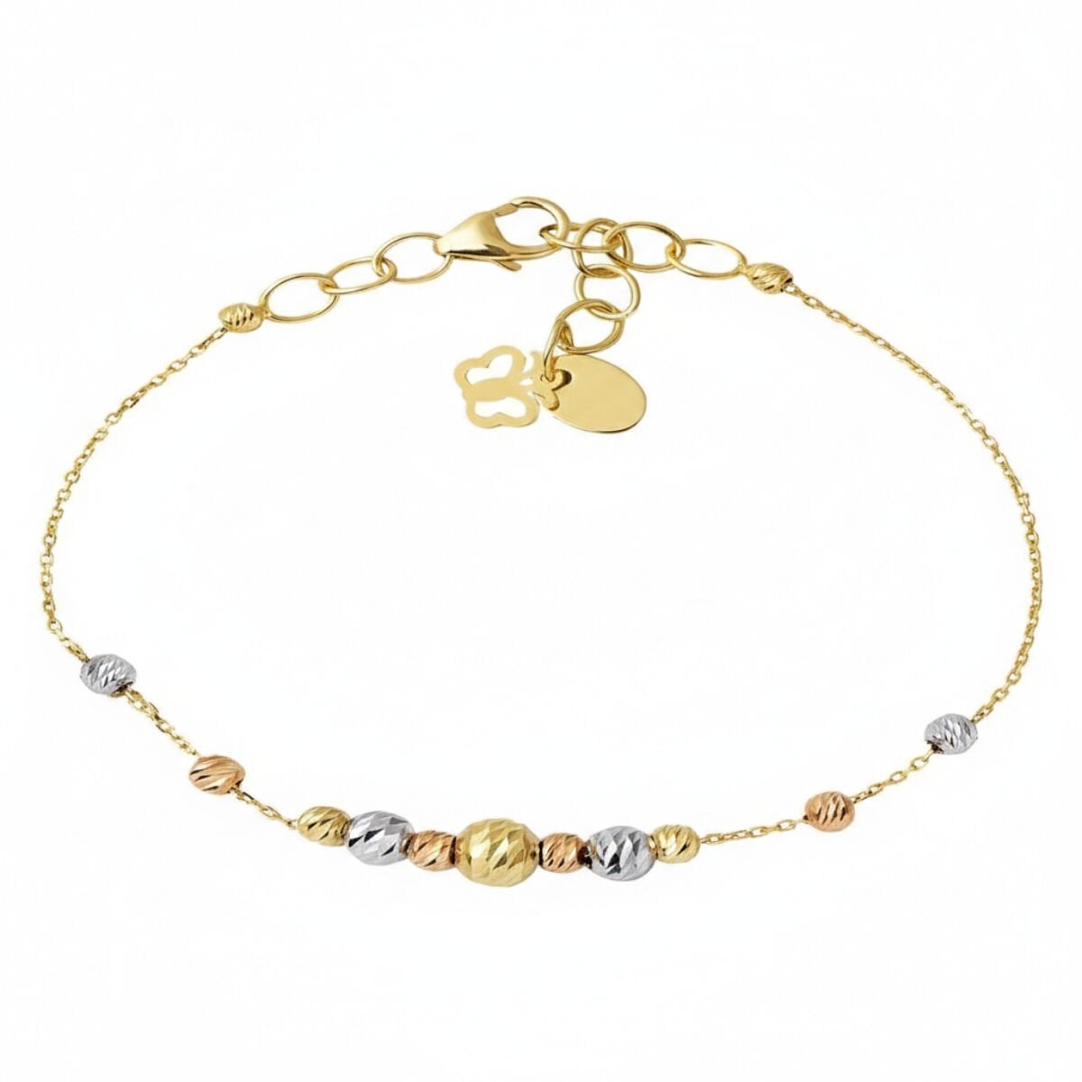 14K Yellow Gold Bead Bracelet
