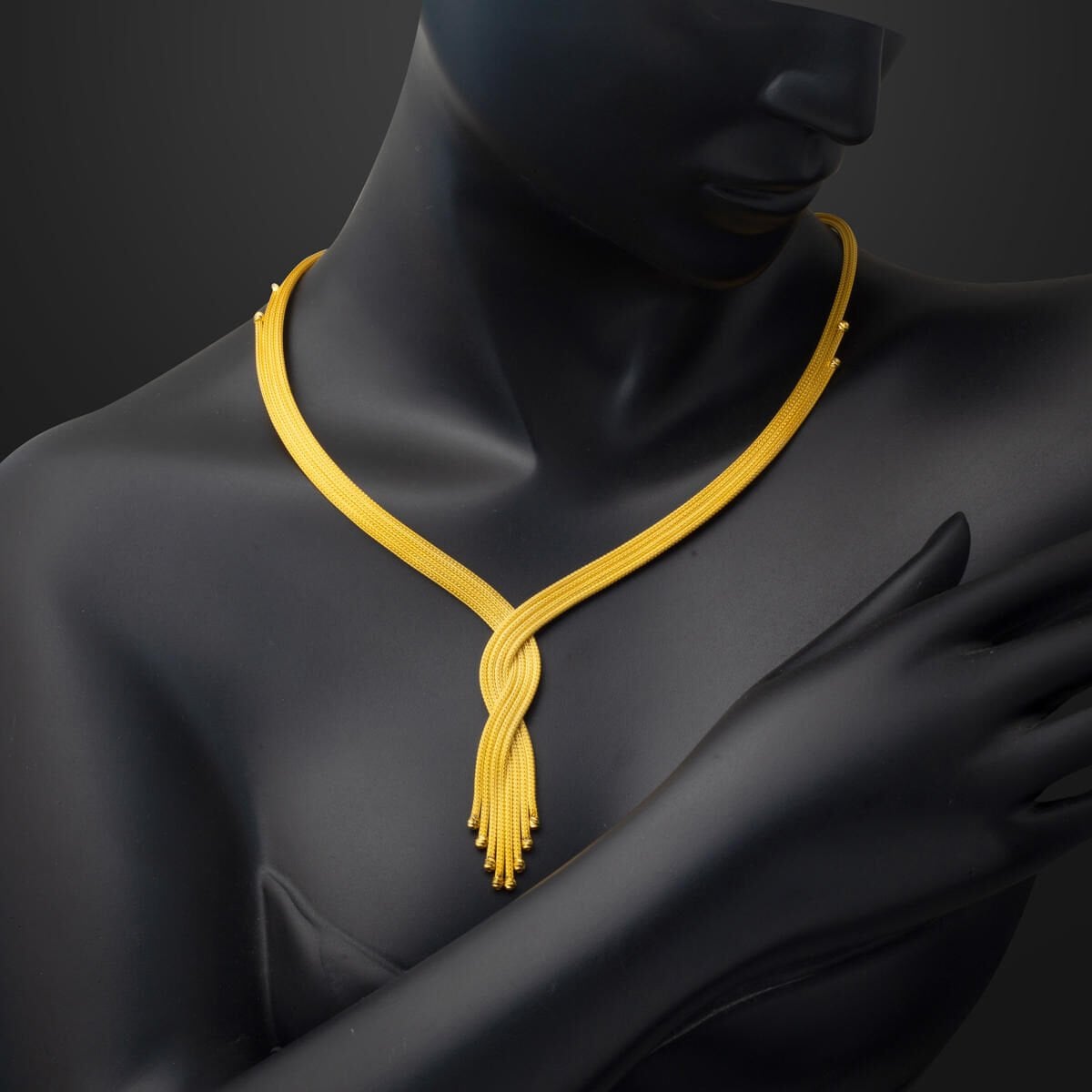 14K Yellow Gold Bead Wedding Set