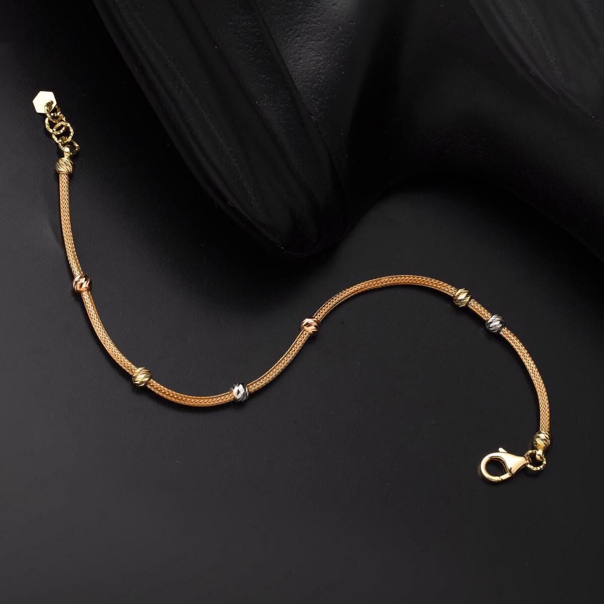 14K Rose Gold Bead Bracelet