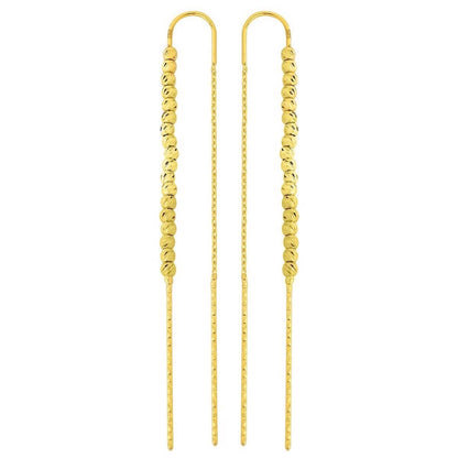 14K Yellow Gold Dorissa Bead Chain Earrings