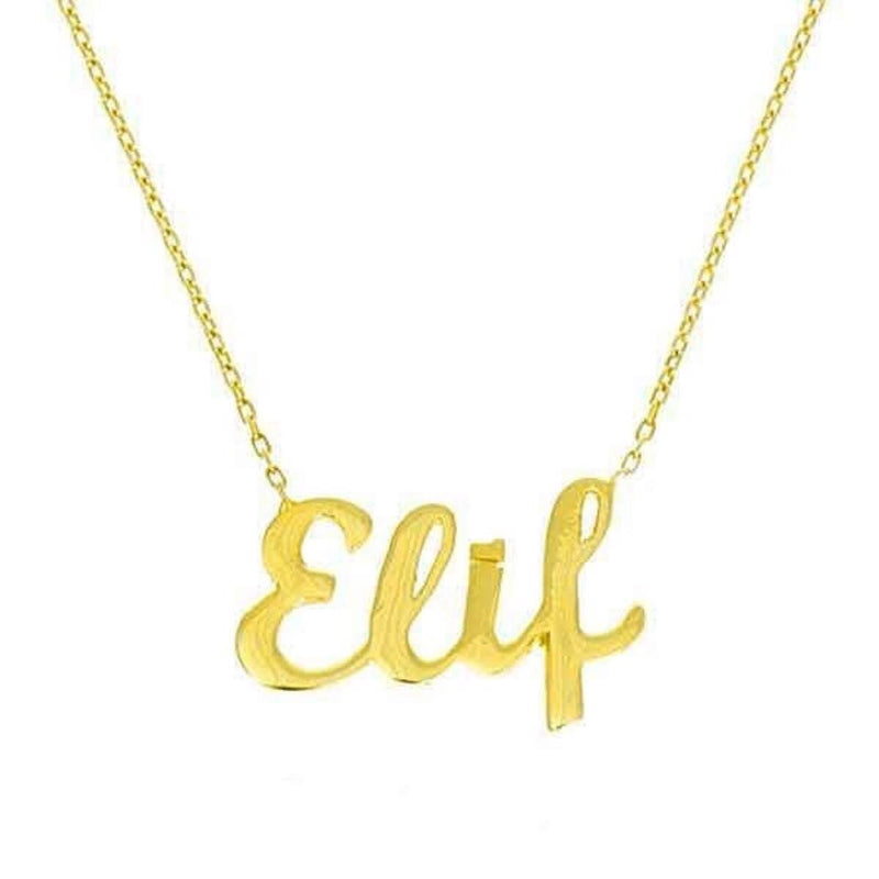 14K Yellow Gold Four Initial Name Necklace