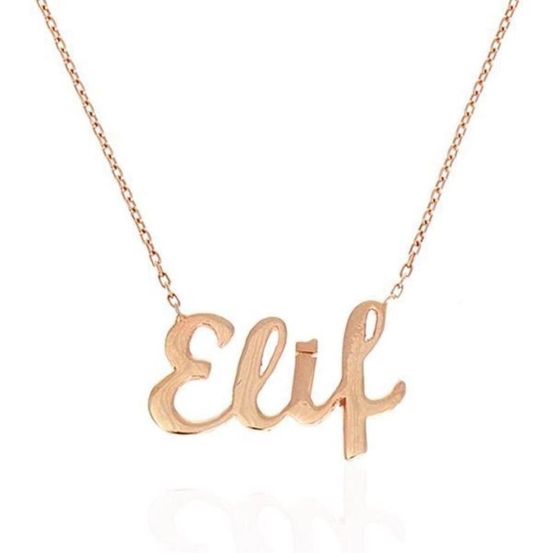 14K Yellow Gold Four Initial Name Necklace