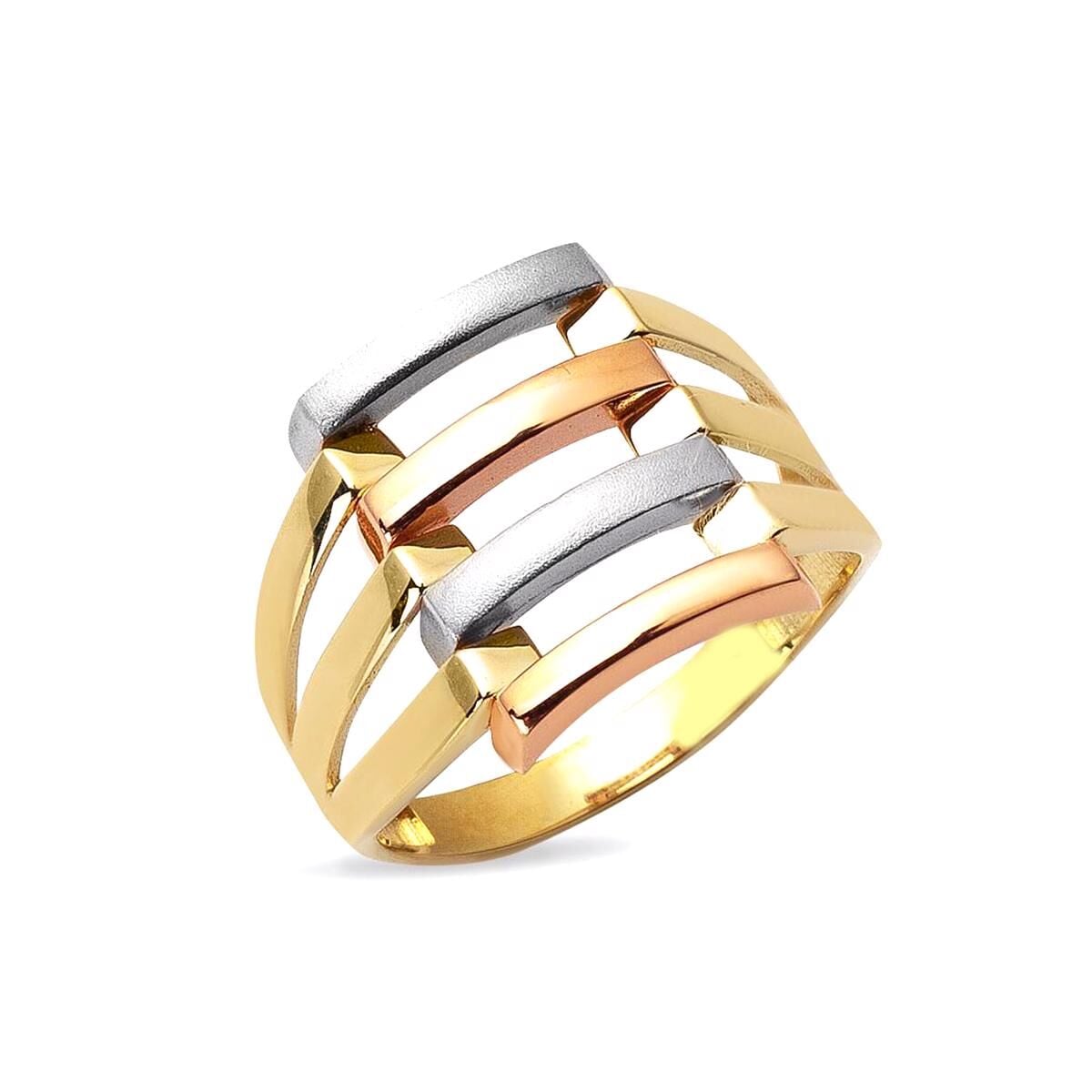 14K Yellow Gold Quad Ribbed Ring (3.06 g)