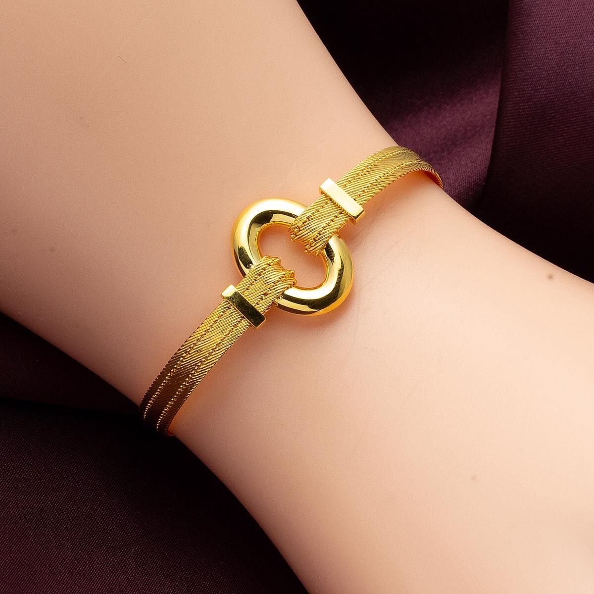 22K Yellow Gold Duru Trabzon Mesh Bracelet