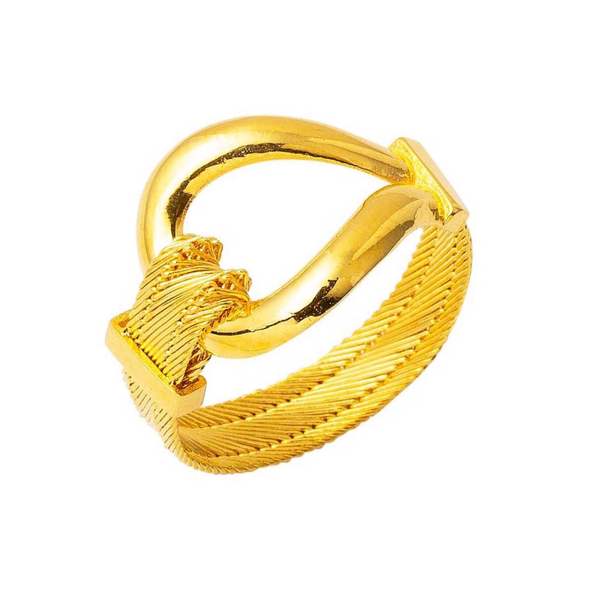 22K Yellow Gold Duru Trabzon Mesh Ring