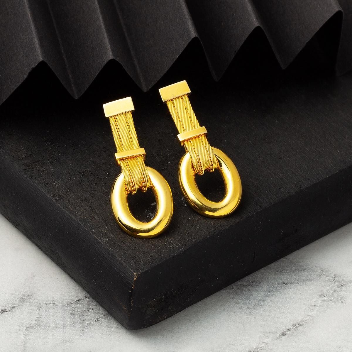 14K Yellow Gold Duru Trabzon Mesh Jewelry Set