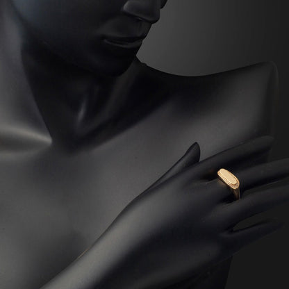 14K Yellow Gold Minimalist Cubic Zirconia Ring (3.26 g)