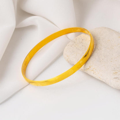 14K Yellow Gold Puffed Bangle