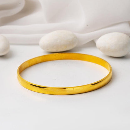 14K Yellow Gold Puffed Bangle