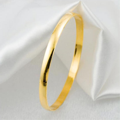 14K Yellow Gold Puffed Bangle