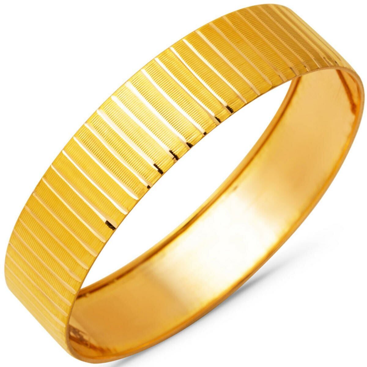 22K Yellow Gold Setina Cut Bangle