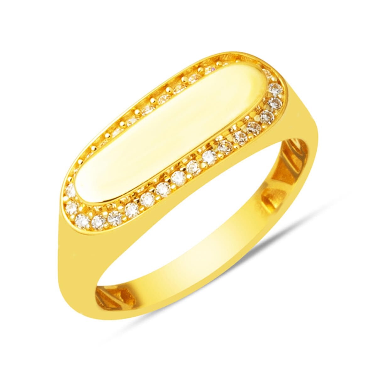 14K Yellow Gold High Polish Mini 3-Piece Cubic Zirconia Set