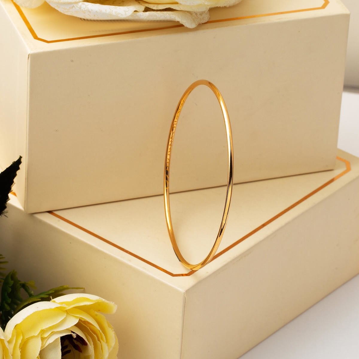 22K Yellow Gold Ajda Wire Bangle (12 g)