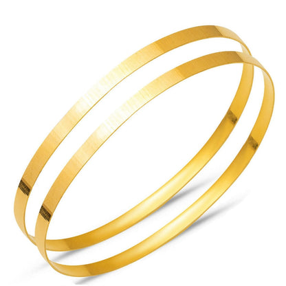 22K Yellow Gold Wire Bangle (14 g)