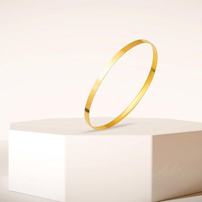 22K Yellow Gold Wire Bangle (24 g)