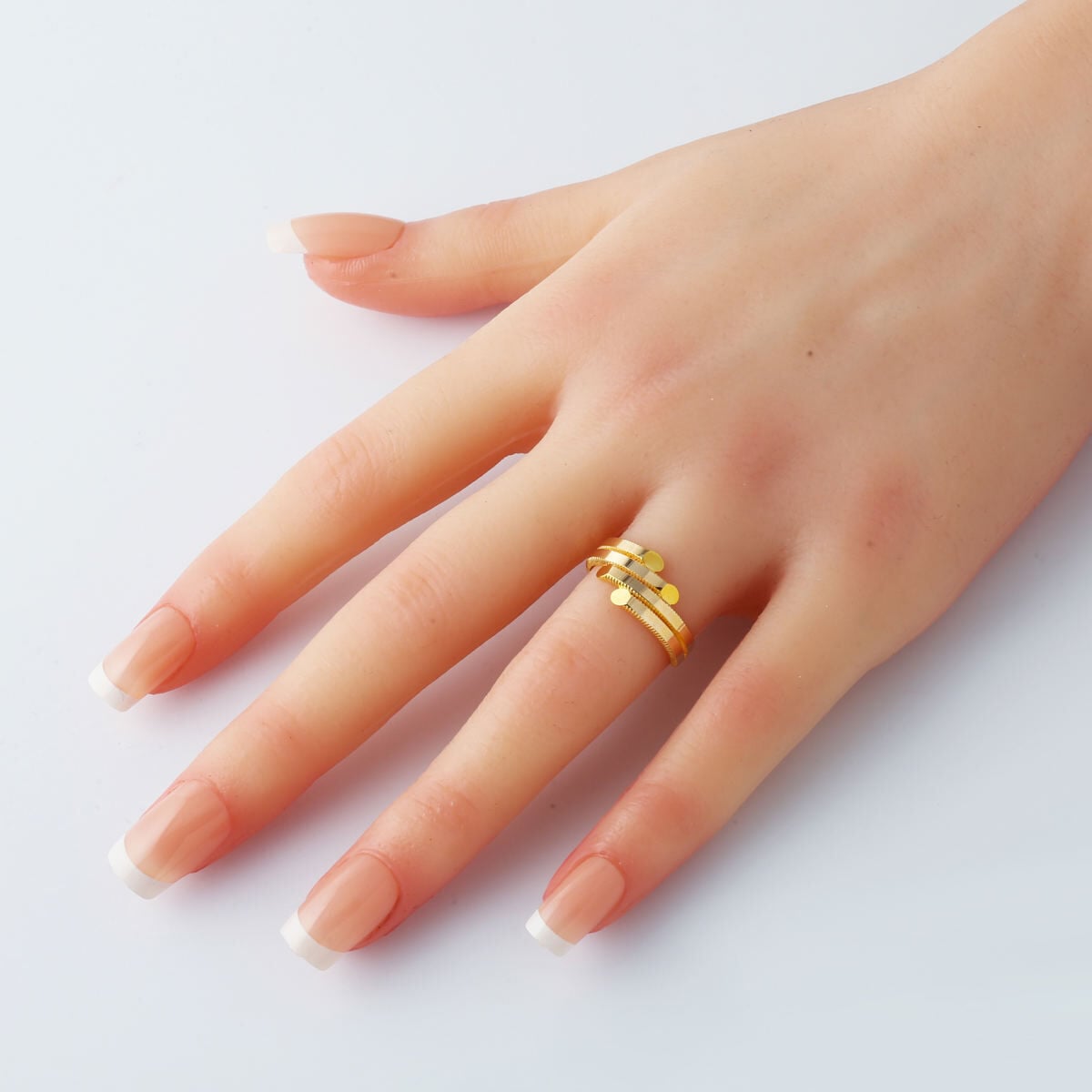 14K Yellow Gold Ajda Studded Ring
