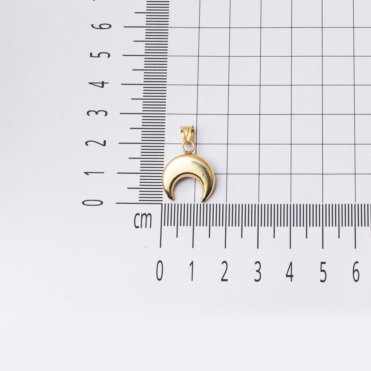 14K Yellow Gold Crescent Necklace