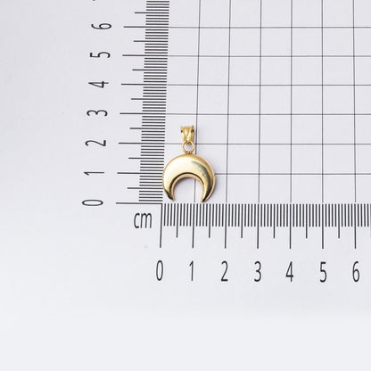 14K Yellow Gold Crescent Necklace