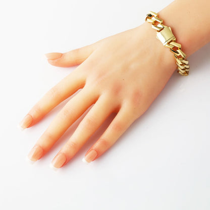 14K Yellow Gold Italian Curb Bracelet