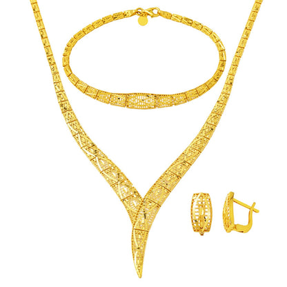14K Yellow Gold Lavin Bridal Jewelry Set
